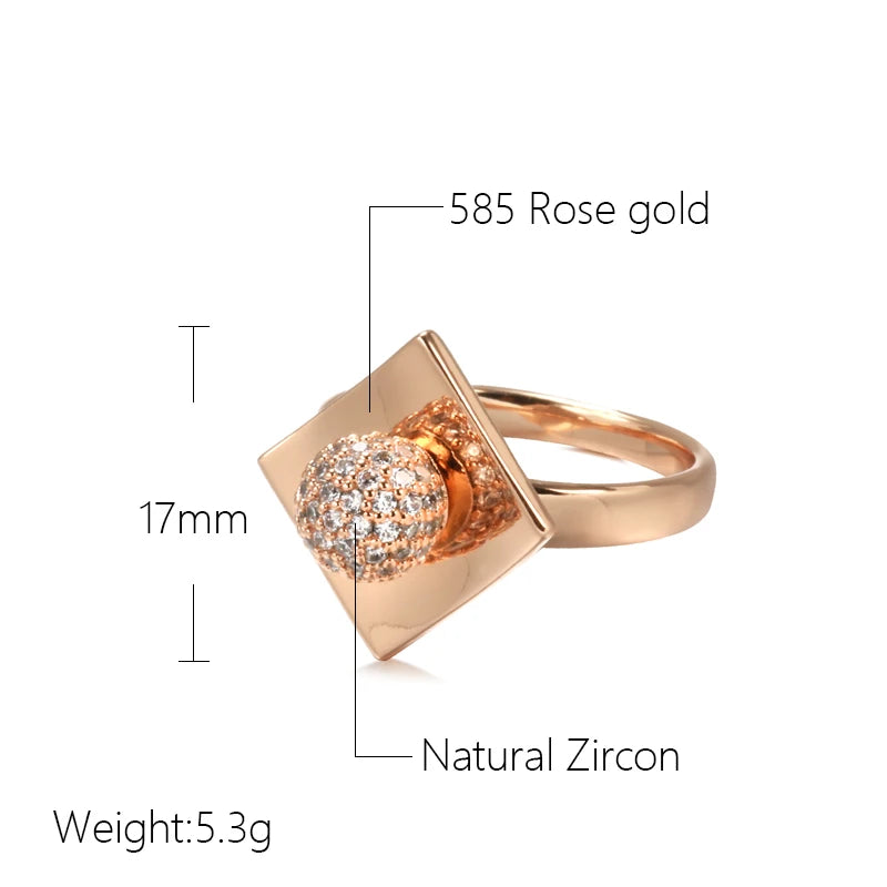 585 Rose Gold Color Women's Ring